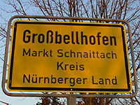 Ortsschild von Großbellhofen