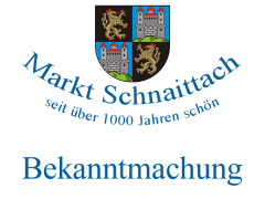 Themenlogo Schnaittach - Bekanntmachung