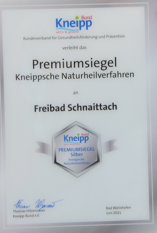 Freibad Kneipp-Zertifizierung
