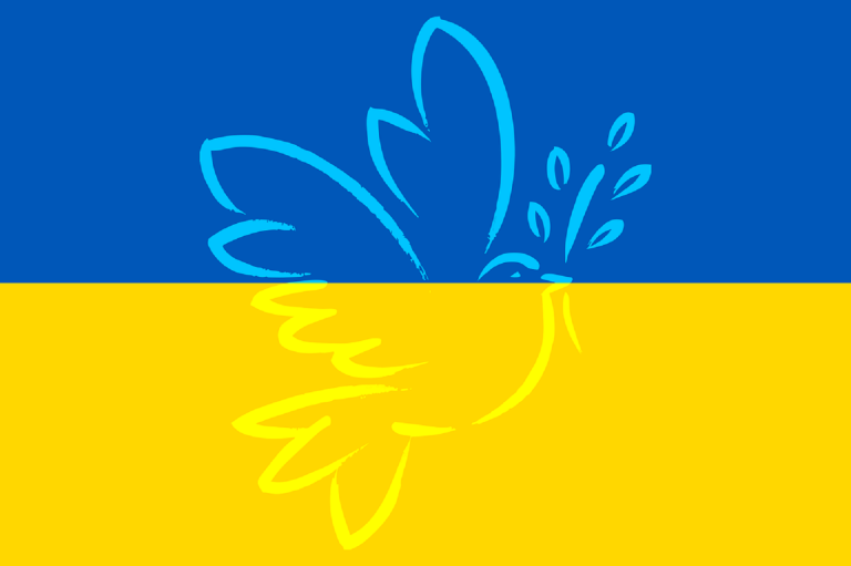 Flagge Ukraine vergrößert